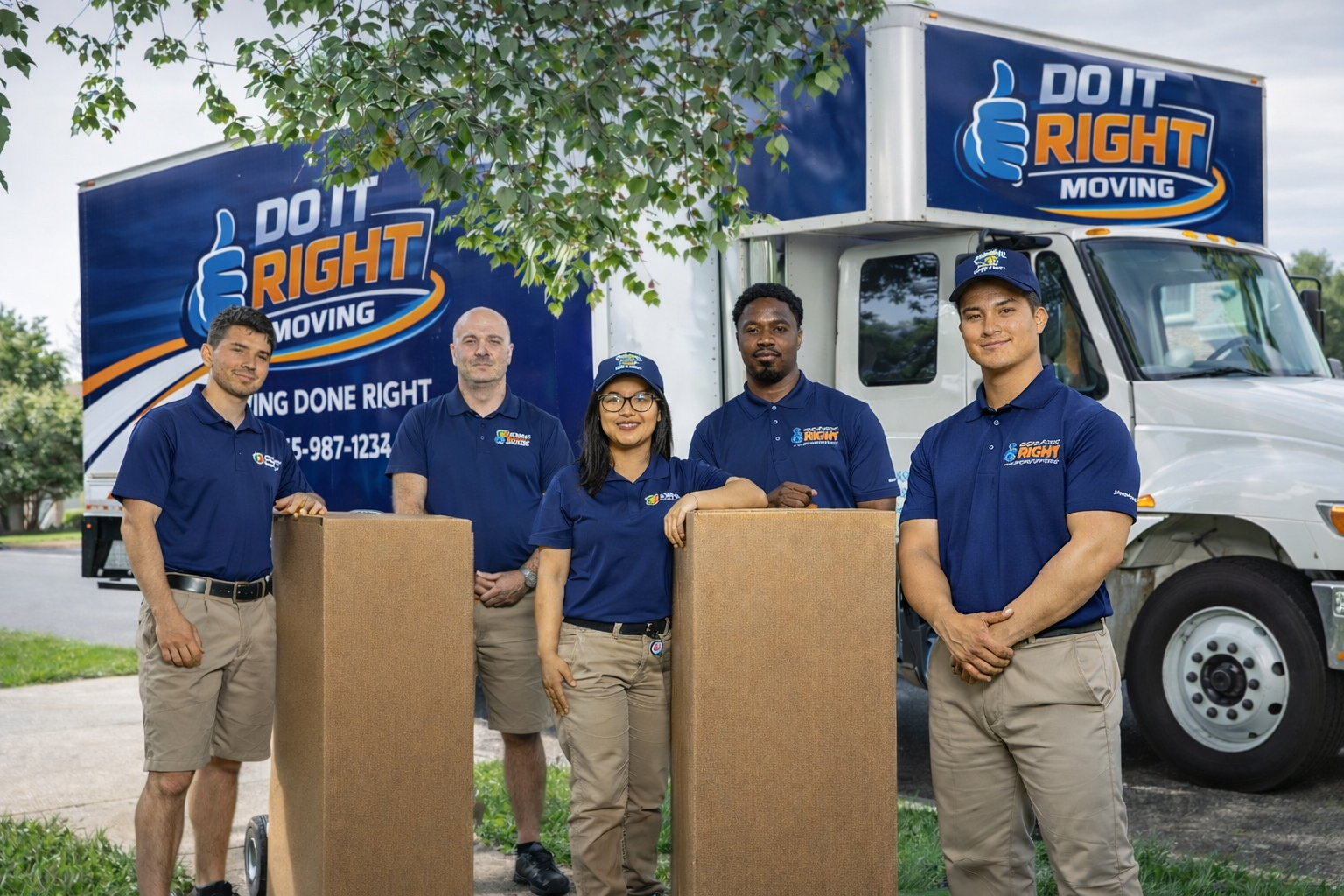 Do It Right Moving Full Team with Branded Truck